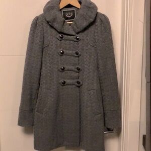 Women grey RW BUTTON UP DRESS COAT